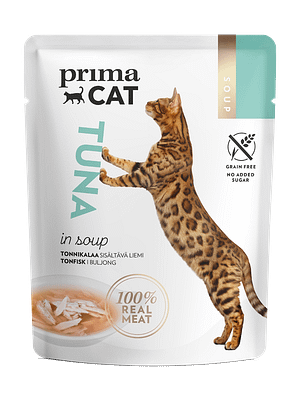 tuna 4 x 40 gr. Prima Cat soup teraviljavaba tuunikalapuljong kassidele