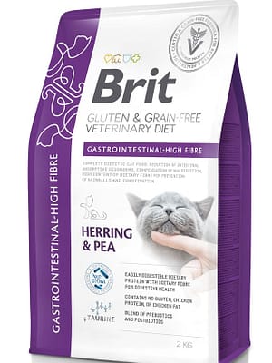 8595602573653.jpg 2 kg. Brit Veterinary Diet Gastrointestinal - High Fibre kõrge kiudainesisaldusega erisööt seedimisprobleemidega kassidele