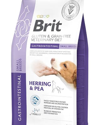 8595602573714.jpg 2 kg. Brit Veterinary small breed Gastrointestinal erisööt seedetraktihäiretega väikest kasvu koertele heeringa & putukavalguga