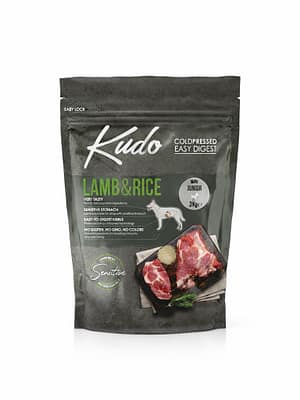 8606111116016.jpg 3 kg. Kudo Mini Junior külmpressitud täissööt väikest kasvu kutsikatele lambaliha & riisiga