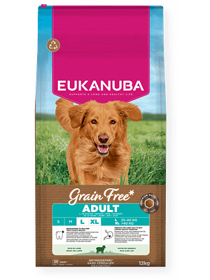 01324 12 kg. Eukanuba teraviljavaba täissööt suurt kasvu täiskasvanud koertele lambalihaga