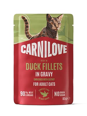 8595602582693.jpg 85 gr. Carnilove Duck Gravy with Catnip teraviljavaba märgtoit täiskasvanud kassidele pardiliha & naistenõgesega