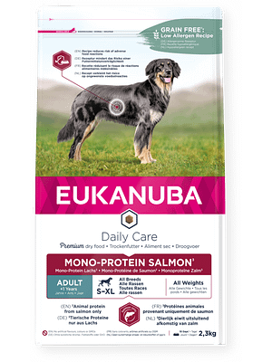 csm_T90003313_158953_10dbbfde57 2,3 kg. Eukanuba gluteenivaba ainult lõhevalku sisaldav täissööt igas suuruses täiskasvanud koertele