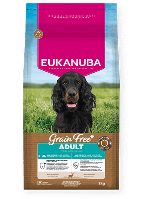 venison 12 kg. Eukanuba teraviljavaba täissööt igas suuruses täiskasvanud koertele hirvelihaga