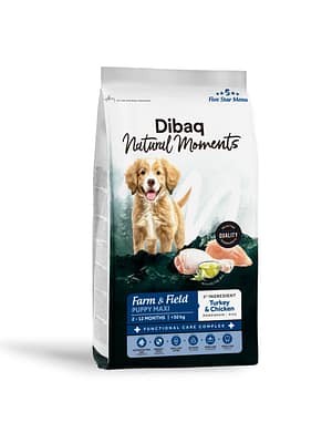 dibaq-natural-moments-5-star-turkey-and-chicken-large-breed-puppy 12 kg. Dibaq Natural Moments 5 Star Maxi Puppy gluteenivaba täissööt suurt tõugu kutsikatele kana-ja kalkunilihaga