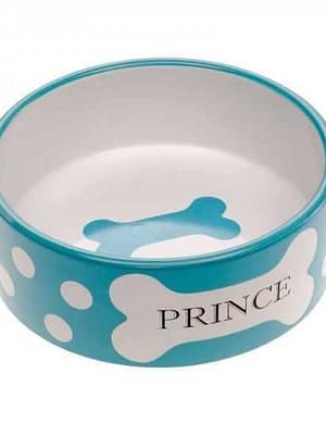 6324.jpg Emailitud helesinine keraamiline kauss kirjaga PRINCE, maht 300 ml.