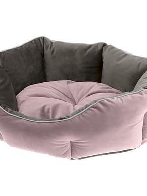 6354.jpg Koera pesa Ferplast Queen 50, välismõõdud 50 x 40 x 18 cm., roosa/hall