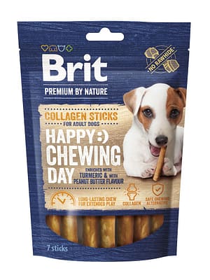 8595602578863.jpg Brit Premium By Nature Collagen Chews Sticks kollageenipulgad täiskasvanud koertele 7 tk.