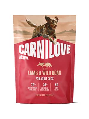 8595602581108.jpg 1,5 kg. Carnilove Active Lamb & Wild Boar Adult teravilja-& kartulivaba täissööt täiskasvanud koertele lamba- & metssealihaga