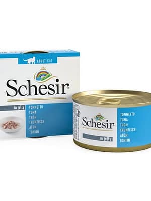 9102.jpg Schesir Complete Nutrition konservsööt täiskasvanud kassidele tuunikala tarretises 85 gr.