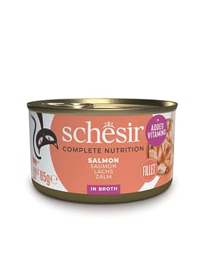 9109.jpg Schesir Complete Nutrition konservsööt täiskasvanud kassidele lõhe puljongis 85 gr.