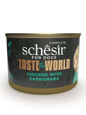 L-00748.jpg Schesir Taste The World konservsööt täiskasvanud koertele kanaliha karbonara 150 gr.