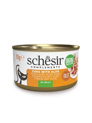L-01120.jpg Schesir Complements märgtoit täiskasvanud kassidele tuunikalaga & aaloega tarretises 70 gr.