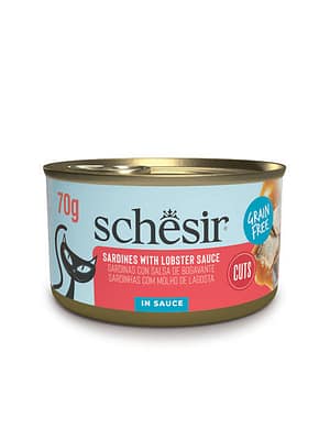 L-01222.jpg Schesir teraviljavaba märgtoit täiskasvanud kassidele sardiinid homaarikastmes 70 gr.