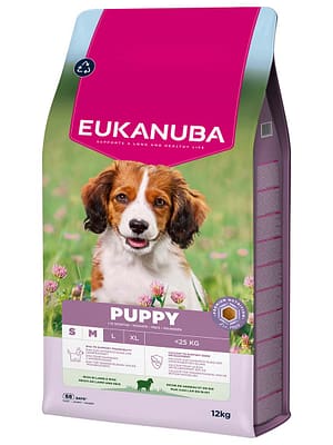 L-01231.jpg 12 kg. Eukanuba Puppy S-M täissööt väikest-ja keskmist kasvu kutsikatele lambaliha & riisiga