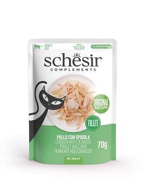 L-01245.jpg Schesir Complements märgtoit täiskasvanud kassidele kana meriahvenaga tarretises 70 gr.