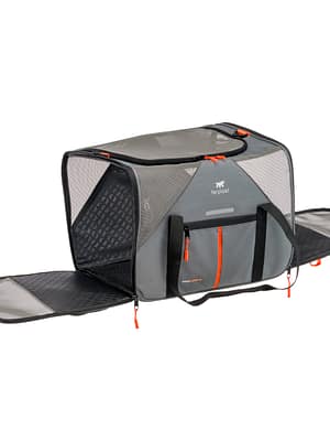 L-01261_1.jpg Halli värvi transpordikott Ferplast Voyager 350, max. kandevõime 15 kg.