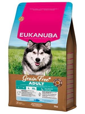 L-01326.jpg 3 kg. Eukanuba Adult L-XL teraviljavaba täissööt suurt kasvu täiskasvanud koertele ookeanikalaga
