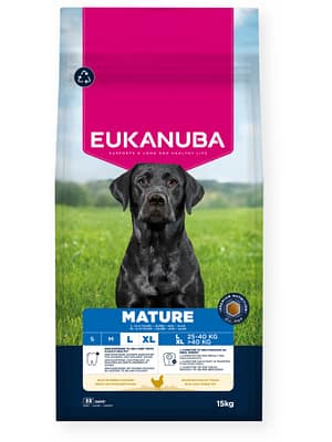 L-01333.jpg 15 kg. Eukanuba Mature L-XL täissööt suurt kasvu vanemaealistele koertele kanalihaga