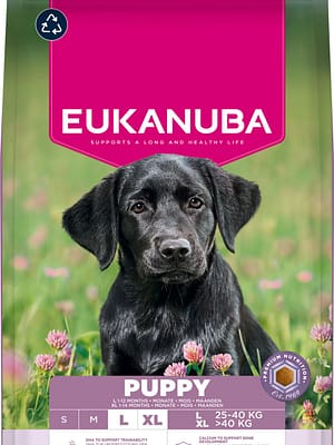 L-01335.jpg 15 kg. Eukanuba Puppy L-XL täissööt suurt kasvu kutsikatele kanaliha & riisiga