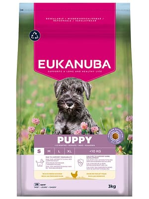 L-01339.jpg 3 kg. Eukanuba Puppy S täissööt väikest kasvu kutsikatele kanaliha & riisiga