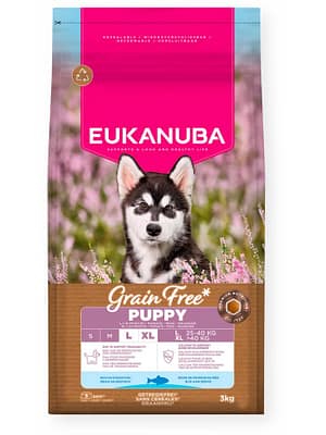 L-01341.jpg 3 kg.Eukanuba Puppy L-XL teraviljavaba täissööt suurt kasvu kutsikatele ookeanikalaga