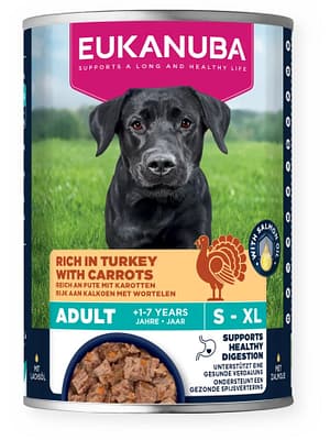 L-01444.jpg 400 gr. Eukanuba teravilja-ja kartulivaba konservsööt täiskasvanud koertele kana-ning kalkuniliha & porganditega