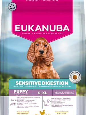 L-01635.jpg 2.3 kg.Eukanuba Puppy S-XL täissööt tundliku seedimisega kutsikatele kanaliha & riisiga