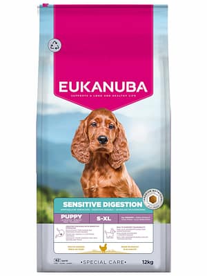 L-01638.jpg 12 kg. Eukanuba Puppy S-XL täissööt tundliku seedimisega kutsikatele kanaliha & riisiga