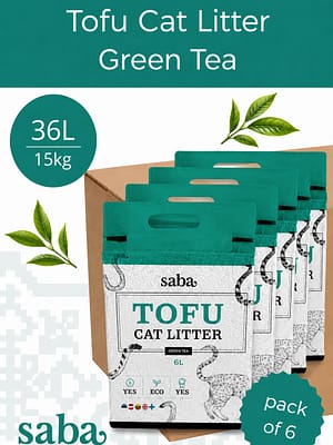 14745011022551.jpg 36 L./15 kg. SABA rohelise tee lõhnaline paakuv tofu kassiliiv (6x 6l.)