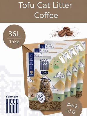 14745011022582.jpg 36 L./15 kg. Suomen Kissa kohvilõhnaline tofu kassiliiv (6 x 6l.)