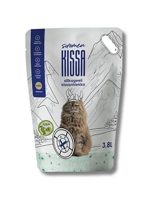 4745010489020.jpg 3,8 L. Suomen Kissa õunalõhnaline silikageelist kassiliiv