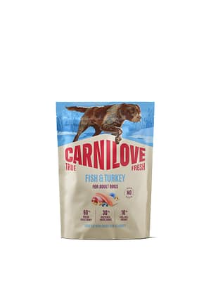 8595602582051.jpg 1,5 kg. Carnilove True Fresh teravilja-ja kartulivaba täissööt igas suuruses täiskasvanud koertele kala & kalkuniga