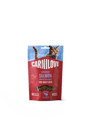 8595602582525.jpg Carnilove Salmon with Catnip teraviljavabad krõmpsuvad maiused täiskasvanud kassidele lõhe & naistenõgesega 50 gr.
