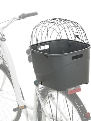 13115.jpg Plastikust hall transpordikast jalgratta pakiraamile, loomale kaaluga max. 6 kg.