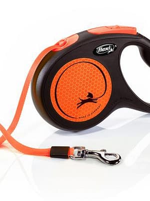 21243.jpg 5 m. Flexi New Neon oranž lintrihm, suurus M (max. kaal 25 kg.)