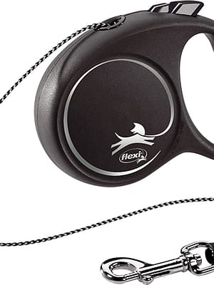 21470.jpg 3 m. Flexi Black Design must nöörrihm, suurus XS (max. kaal 8 kg.)