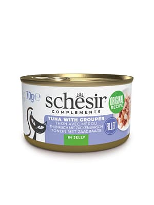 L-01121.jpg 70 gr. Schesir Complements konservsööt täiskasvanud kassidele tuunikala & meriahvenaga tarretises