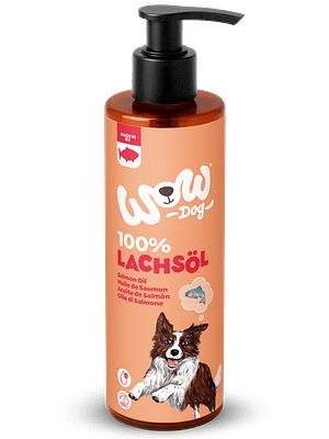 WDO000250SA 20251024_WOWDOG_Lachsoel_Ansicht 250 ml. Wow Dog 100% puhas lõheõli