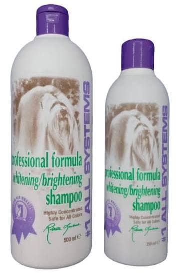 #1 All Systems Professional Formula Whitening Shampoo valgendav ja värvi kirgastav šampooni konsentraat koertele ja kassidele 250 ml.