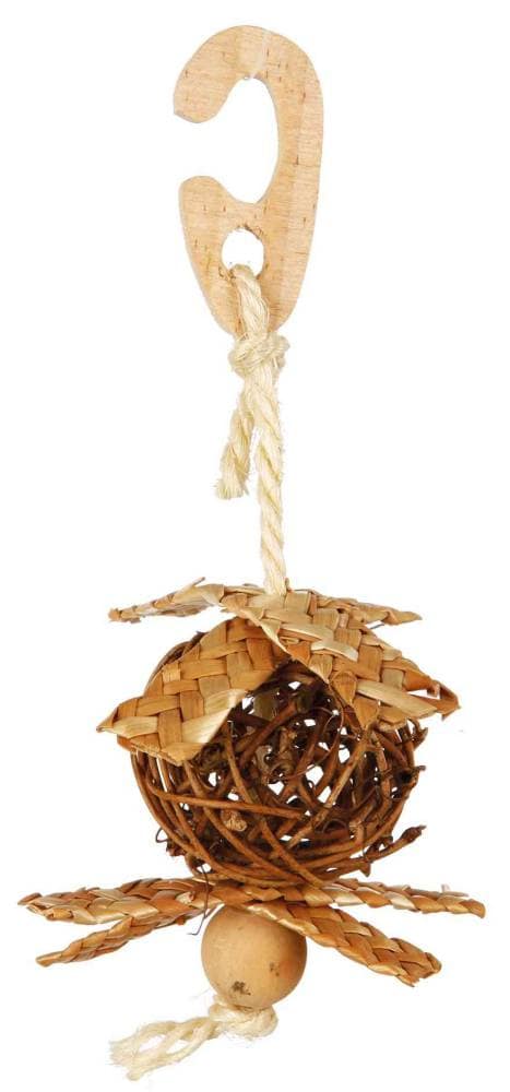 Mänguasi väikestele puurilindudele Trixie Natural Living punutud pall, ø 5,5 cm.
