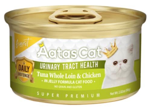 8885003130433.jpg 6 x 80 gr. Aatas Cat Urinary Tract Health teraviljavaba konservsööt tuunikala ja kanaga steriliseeritud/kastreeritud kassidele