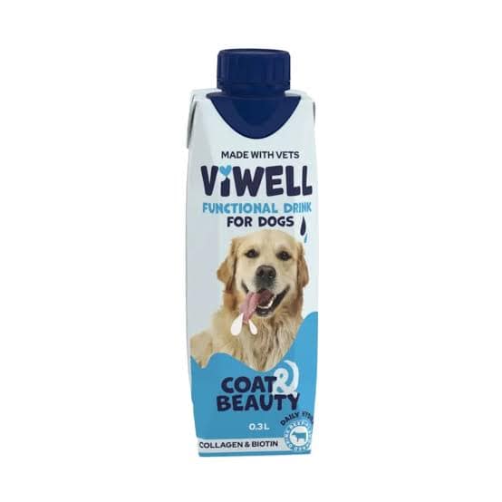 images (4) ViWell kollageeni ja biotiiniga joogivesi koertele Coat & Beauty 300 ml. (Eestis toodetud!)