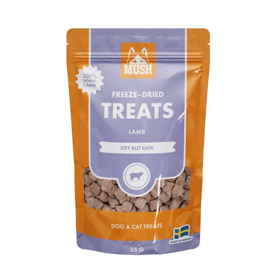 Mush külmkuivatatud treeningmaius koertele & kassidele LAMMAS 55 gr.