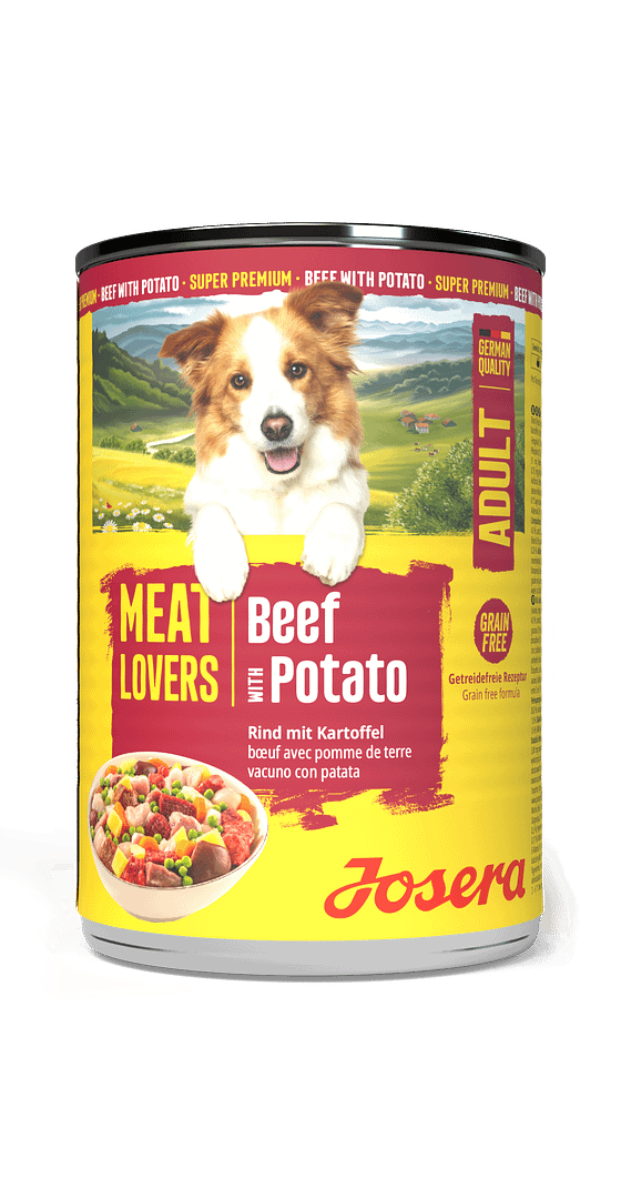 4032254798118_Dog_Josera_Meatlovers_Menu_BeefPotato_400g_frontal 6 x 800 gr. Josera Menu teraviljavaba konservsööt täiskasvanud koertele veiseliha & kartuliga