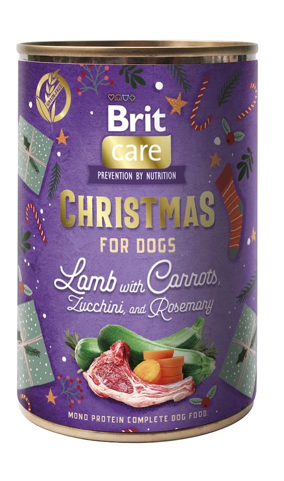 400 gr. Brit Care Christmas Mono Protein Lamb konservsööt täiskasvanud koertele lambalihaga
