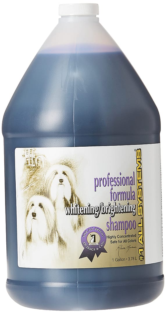 #1 All Systems Professional Formula Whitening Shampoo valgendav ja värvi kirgastav šampooni konsentraat koertele ja kassidele 3.78 L.