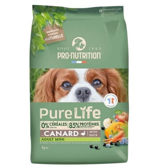 Pure-Life-Mini-Adult-2kg 2 kg. Pure Life Mini Adult teraviljavaba täissööt väikest kasvu täiskasvanud koertele pardilihaga