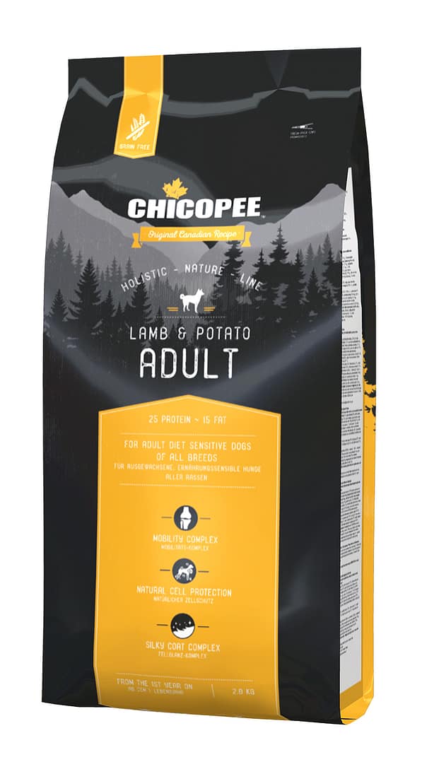 2 kg. Chicopee HNL teraviljavaba täissööt täiskasvanud koertele lambaliha & kartuliga