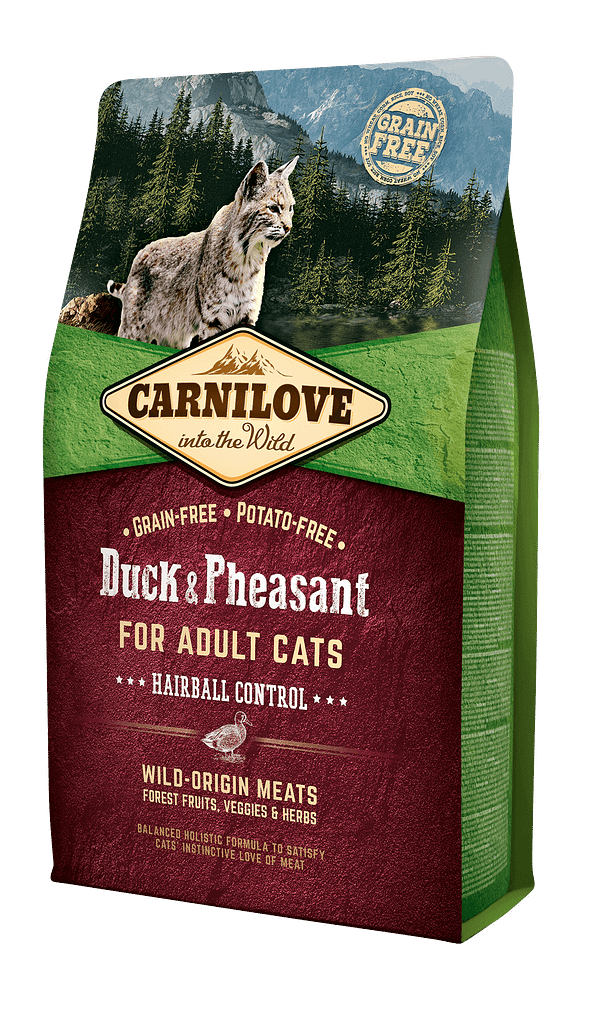 2 kg. CarniLove teravilja-ja kartulivaba täissööt täiskasvanud kassidele pardi-ja faasanilihaga